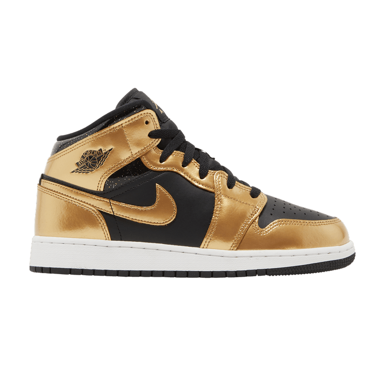 Jordan 1 Mid SE Metallic Gold Black (GS)