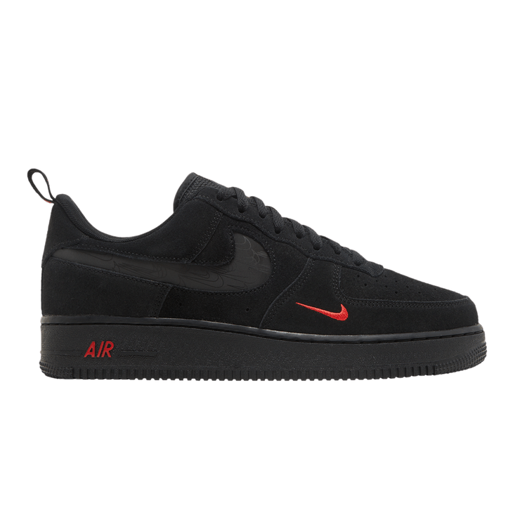 Nike Air Force 1 Low Multi-Swoosh Black Crimson