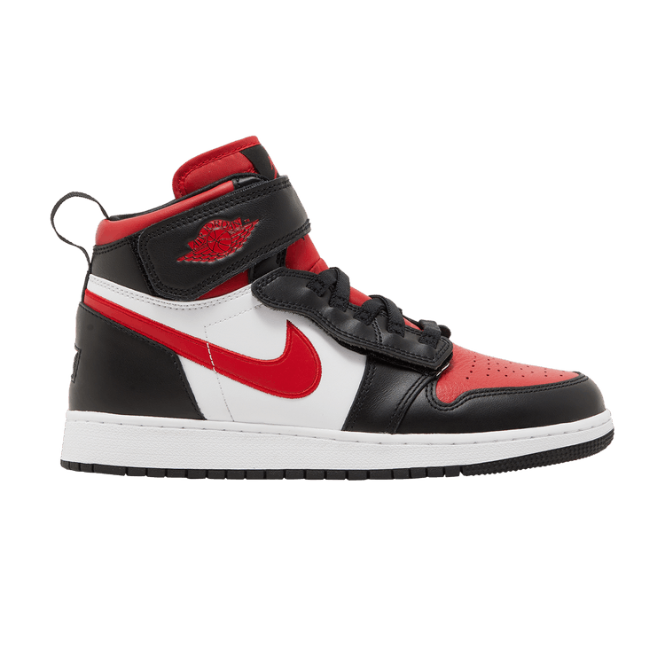 Jordan 1 High FlyEase Black White Fire Red (GS)