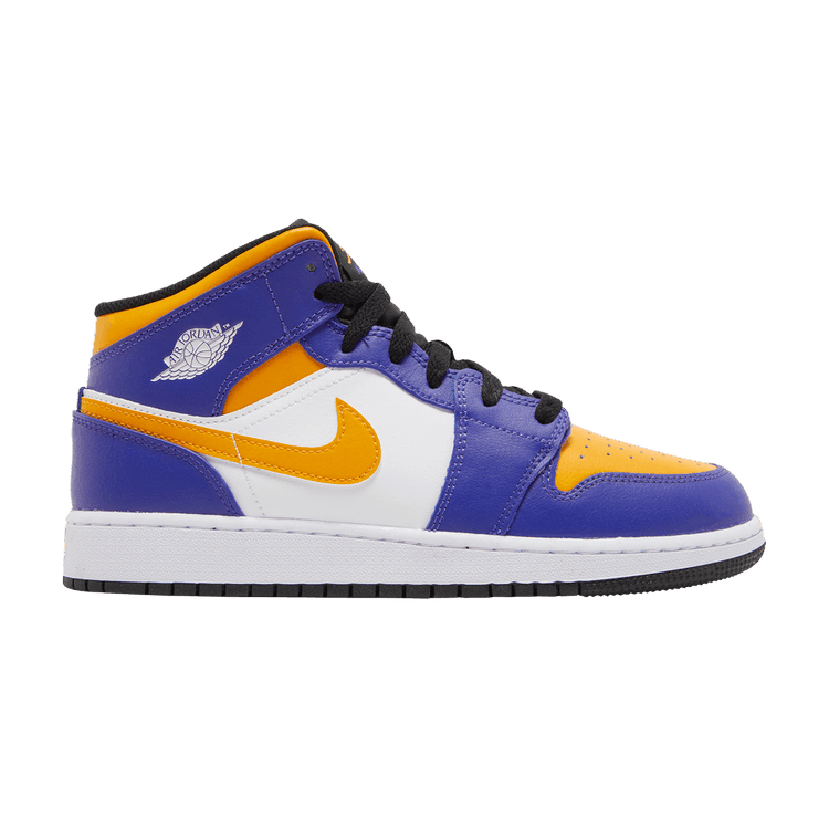 Jordan 1 Mid Lakers (2022) (GS) - Side Kicks