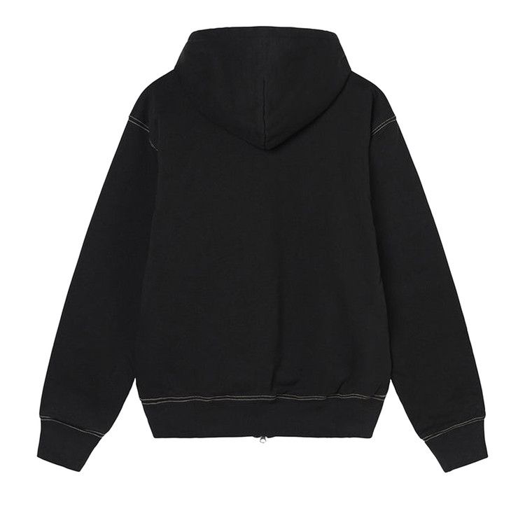 Stussy Double Face Label Zip Hoodie Black