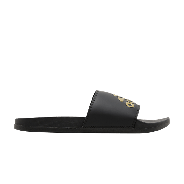 adidas Adilette Comfort Slides Core Black Gold Metallic