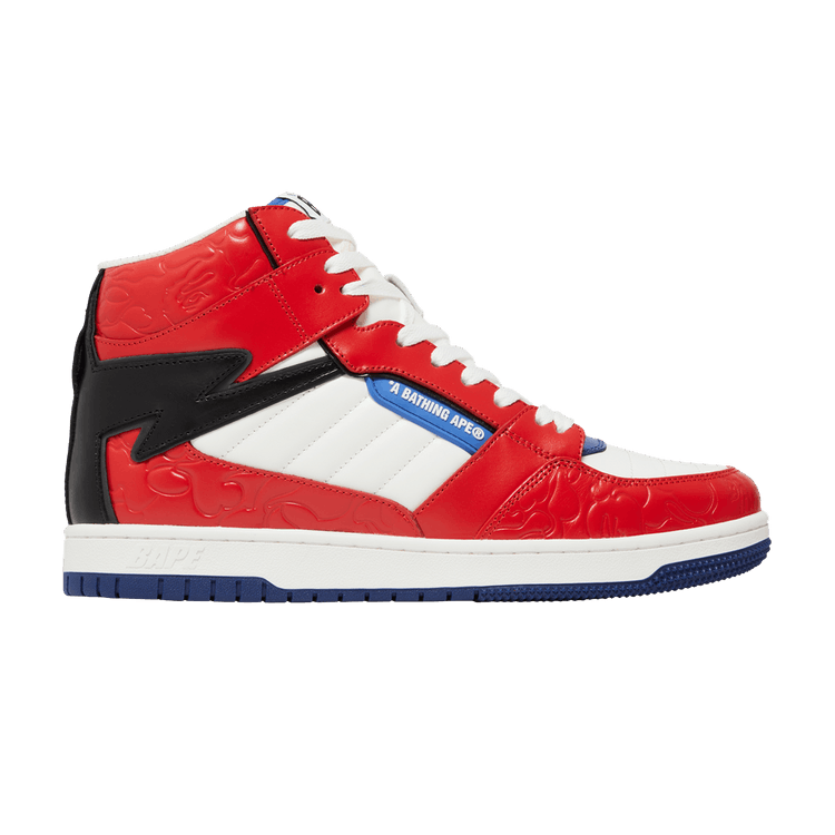 A Bathing Ape Bape Sta 88 Mid Red White Blue