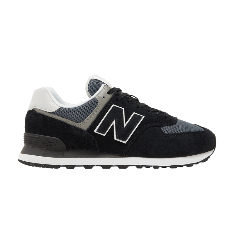 New Balance 574 Black White Dark Grey