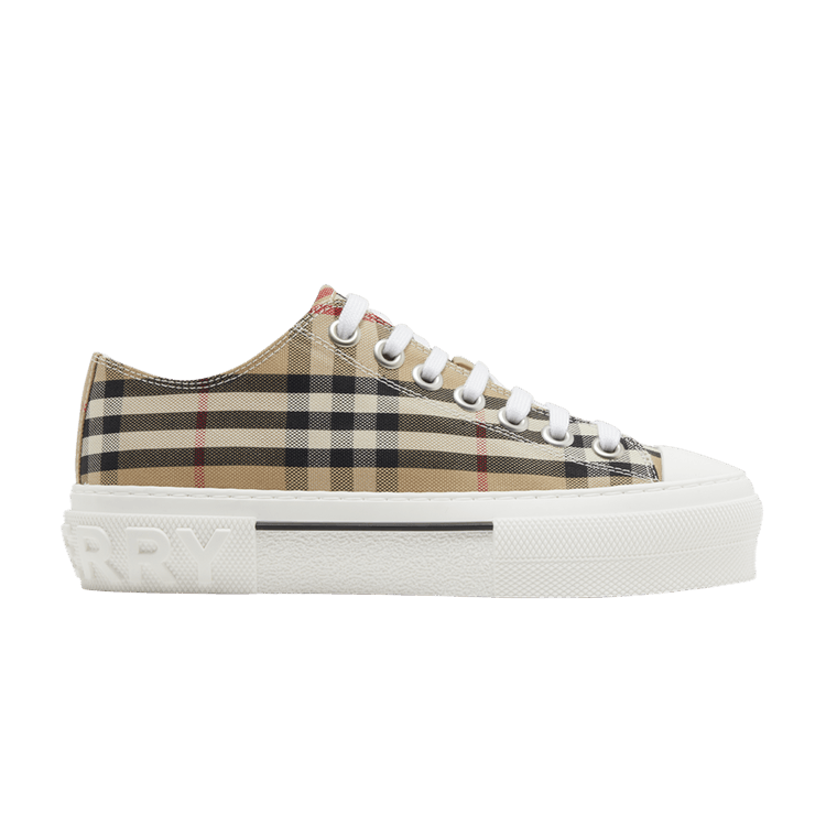 Burberry Vintage Check Cotton Sneakers Archive Beige White (Women's)