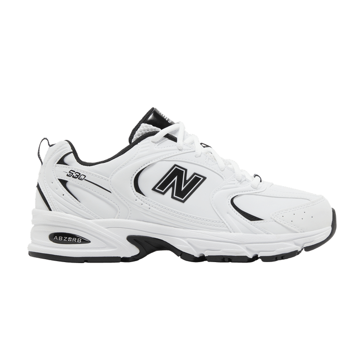 New Balance 530 White Black Leather