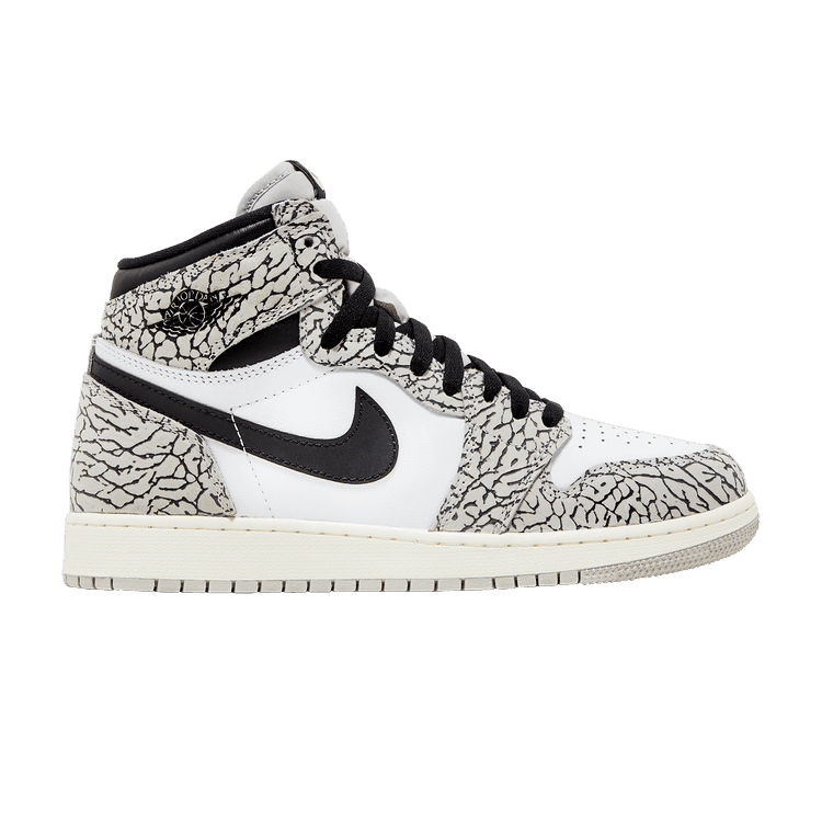 Jordan 1 Retro High OG White Cement (GS) - Side Kicks