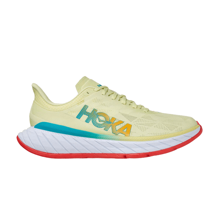 Hoka One One Carbon X 2 Luminary Green Hot Coral