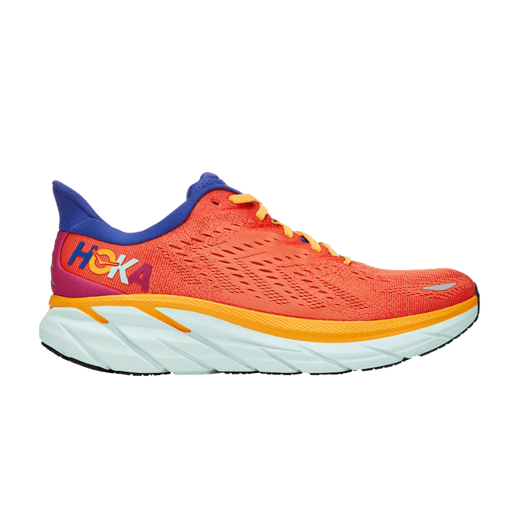 Hoka One One Clifton 8 Fiesta Orange Purple