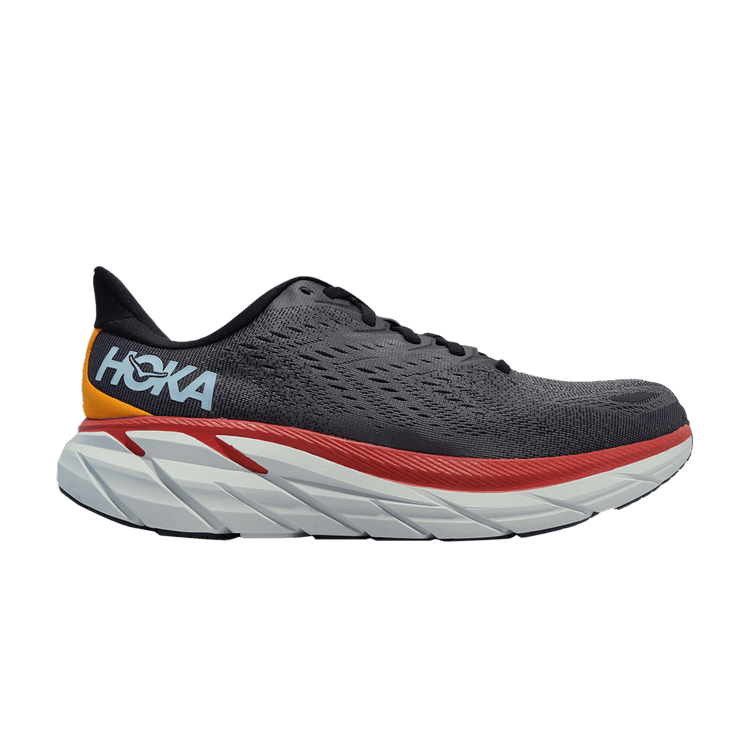 Hoka One One Clifton 8 Anthracite Castlerock Red (Wide)