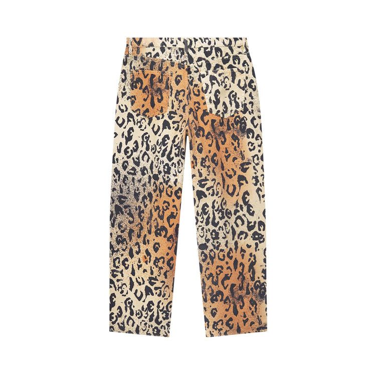 Stussy Stencil Canvas Big Ol' Jeans Leopard