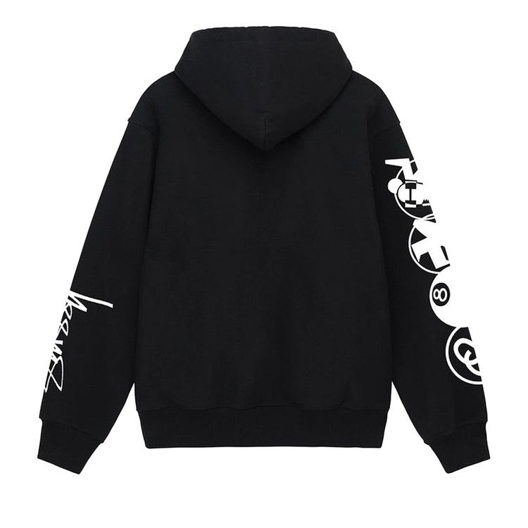 Stussy Stacked Pigment Dyed Hoodie Black