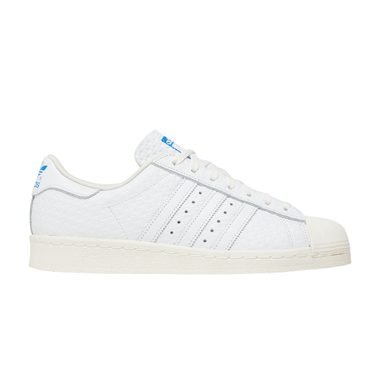 adidas Superstar 82 Debossed Geometric Print White Blue
