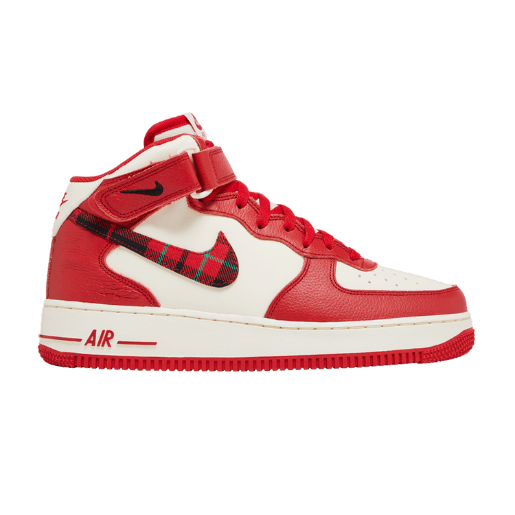 Nike Air Force 1 Mid '07 LX Plaid Cream Red