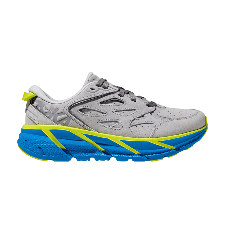 Hoka One One Clifton L Suede Lunar Rock Diva Blue