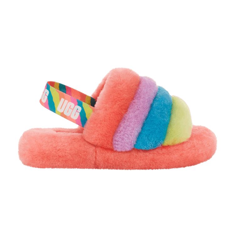 UGG Fluff Yeah Slide Peach Bliss Multi Color (Kids)