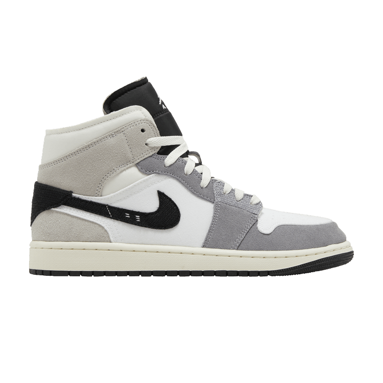 Jordan 1 Mid SE Craft White Cement Grey Black