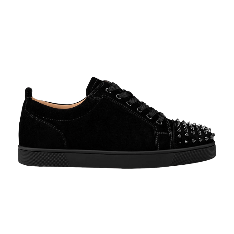 Christian Louboutin Louis Junior Spikes Veau Velours Sneaker Black