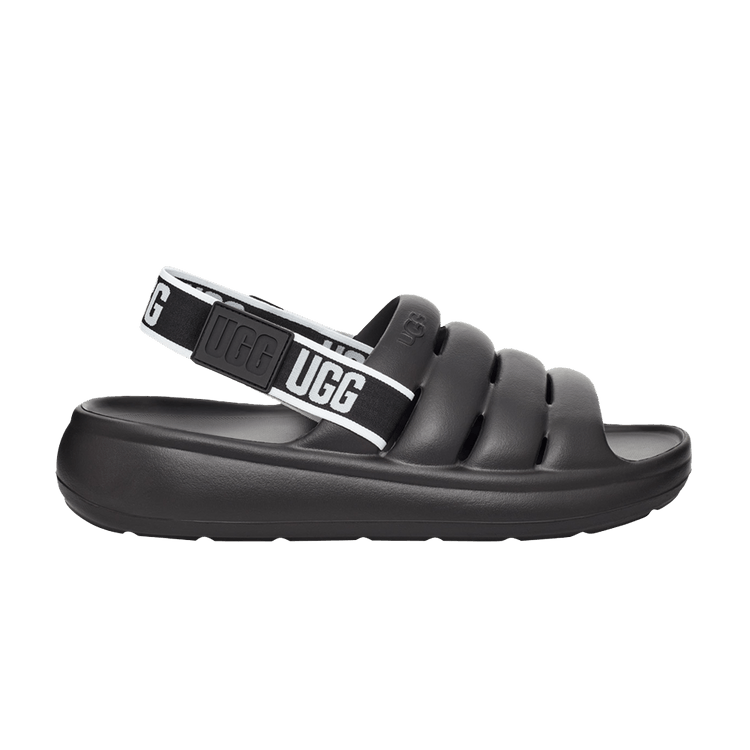 UGG Sport Yeah Slide Black White