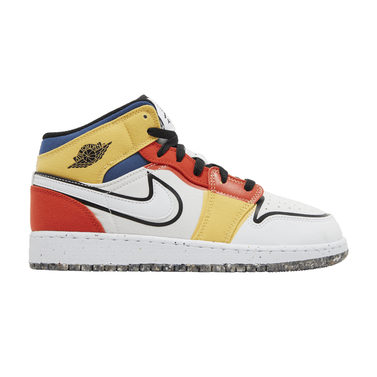 Jordan 1 Mid Multi-Color Canvas (GS)