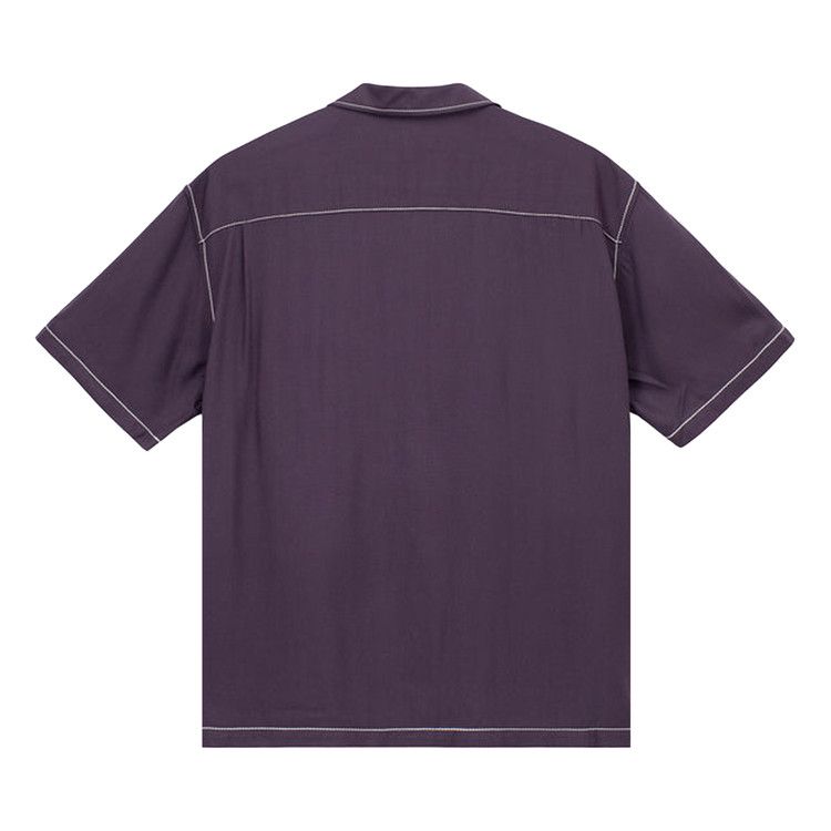 Stussy Contrast Pick Stitched Shirt Plum