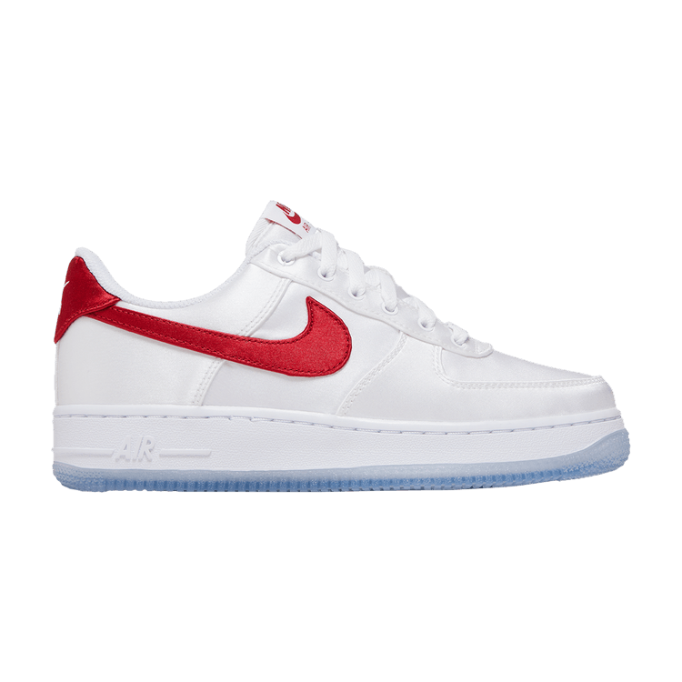 Nike Air Force 1 Low '07 Satin White Varsity Red (Women's)