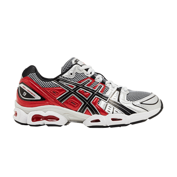 ASICS Gel-Nimbus 9 Pure Silver Classic Red