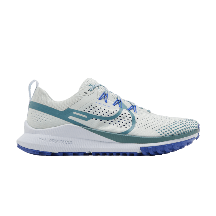 Nike React Pegasus Trail 4 Light Silver Racer Blue Football Grey Mineral Teal
