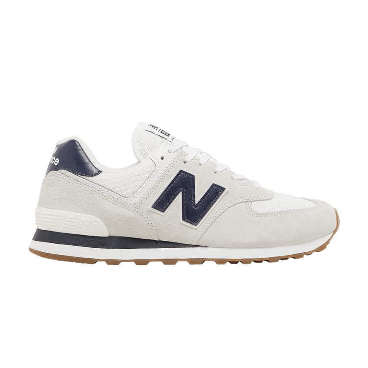 New Balance 574 White Navy Gum