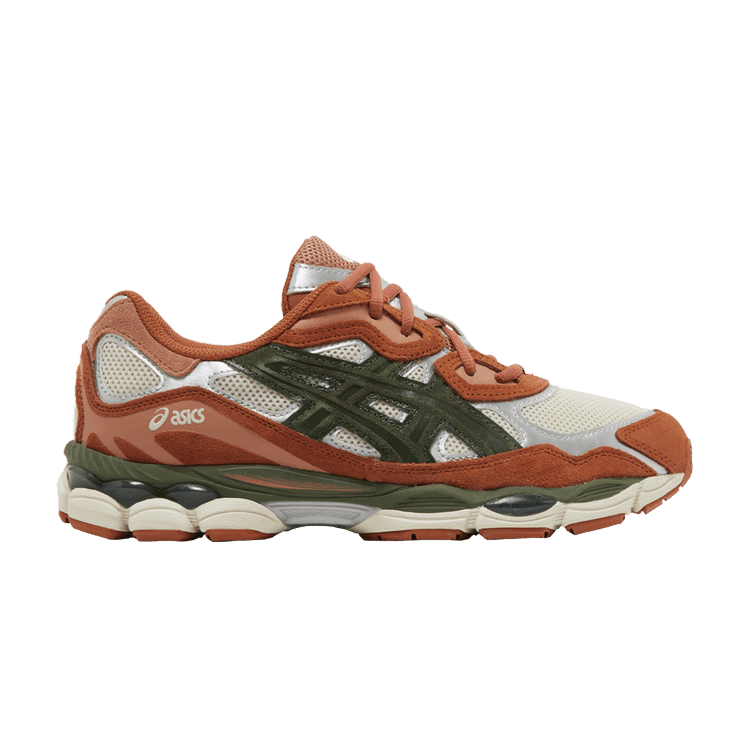 ASICS Gel-NYC Oatmeal Forest Green Orange