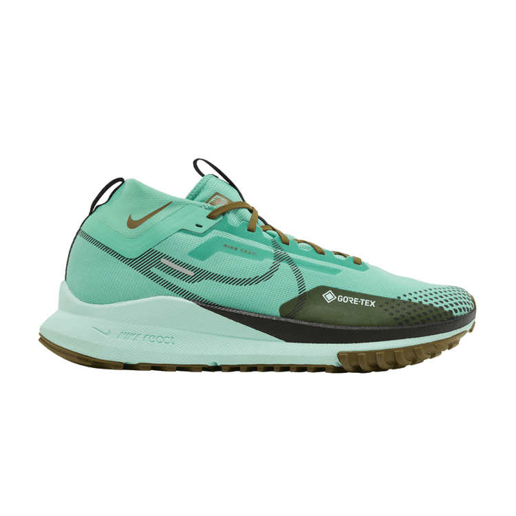 Nike React Pegasus Trail 4 Gore-Tex Spring Green Olive Flak Mint Foam Black