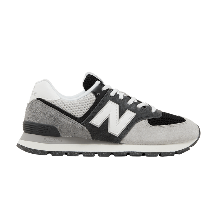 New Balance 574 Rugged Black Dark Grey Light Grey