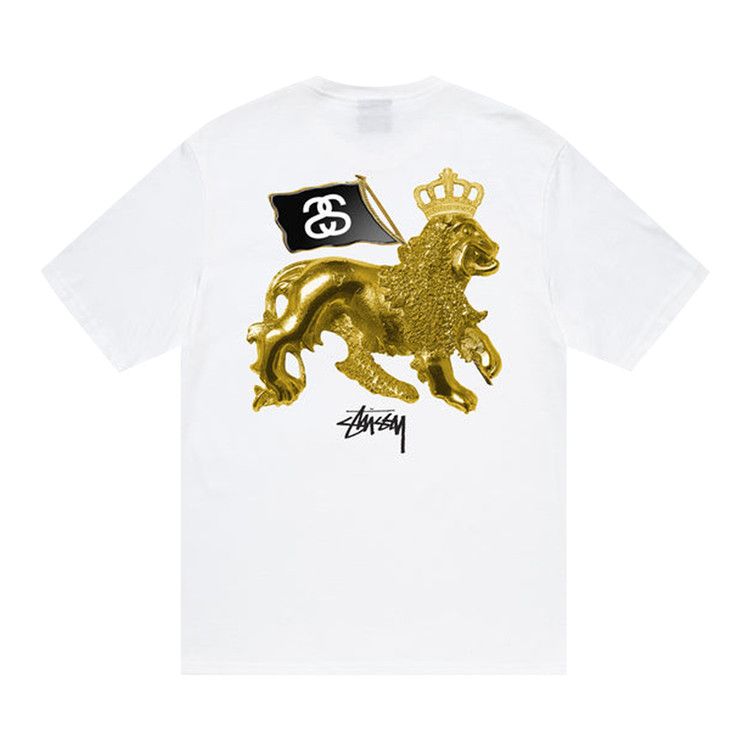 Stussy Gold Lion Tee White