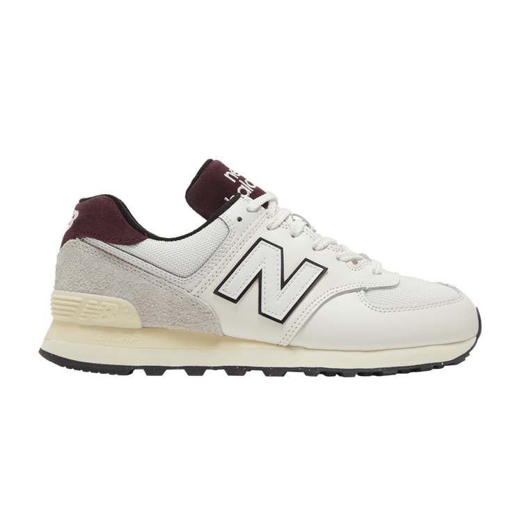 New Balance 574 White Burgundy