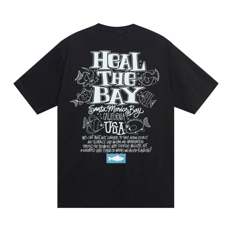 Stussy Heal The Bay Ocean Pigment Dyed Tee Black