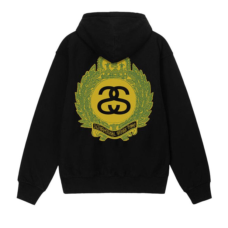 Stussy Crown Wreath Pigment Dyed Hoodie Black