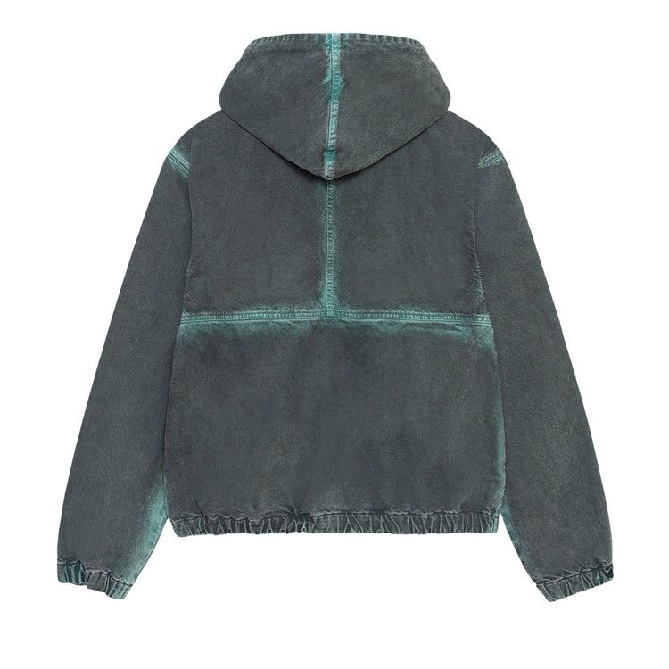 Stussy Spray Dye Hooded Work Jacket Black