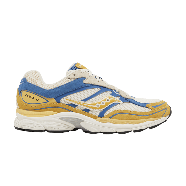 Saucony ProGrid Omni 9 Premium Cream Yellow Royal Blue