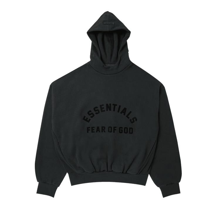 Fear of God Essentials Arch Logo Hoodie Jet Black - Side Kicks