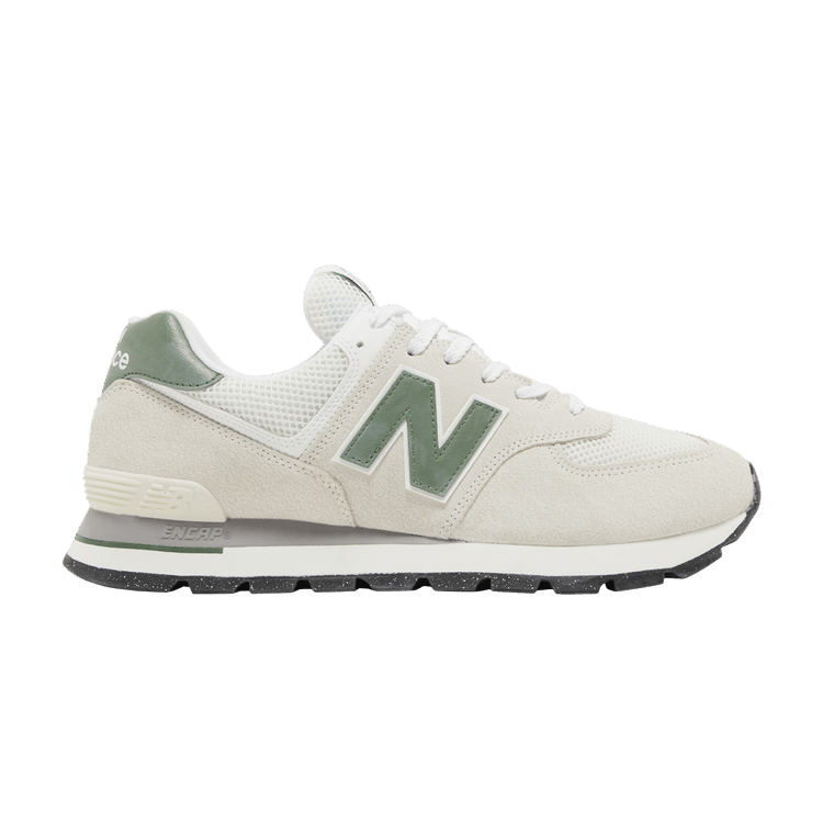 New Balance 574 Rugged White Green