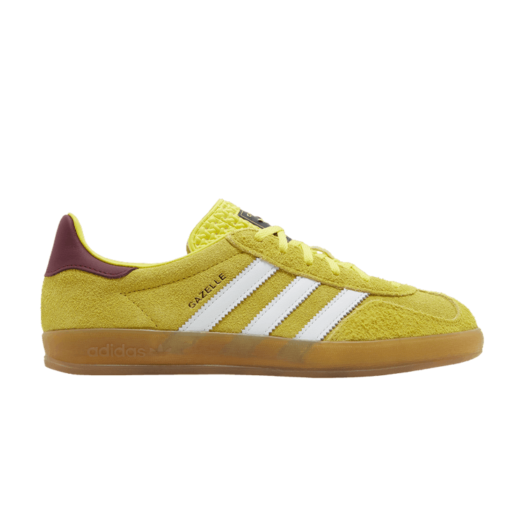 adidas Gazelle Indoor Bright Yellow Collegiate Burgundy (Women's)