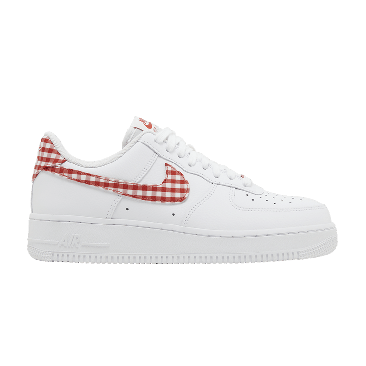 Nike Air Force 1 Low '07 Essential White Mystic Red Gingham (Women's)