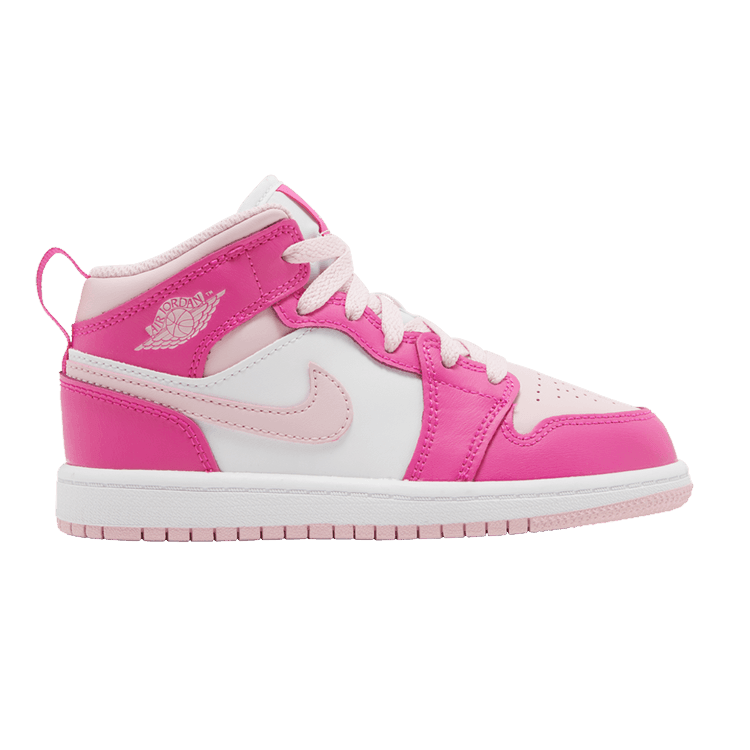 Jordan 1 Mid White Fierce Pink (PS) - Side Kicks