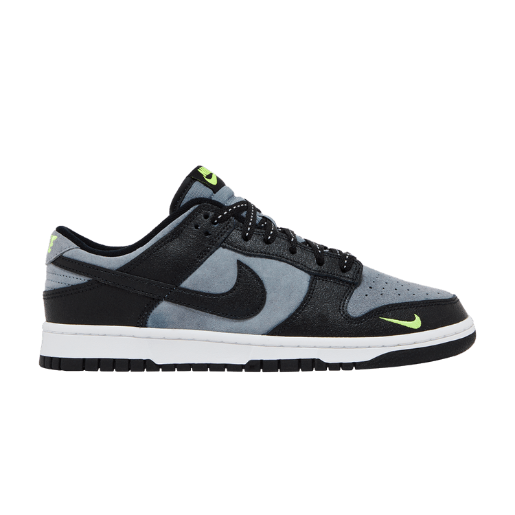 Nike Dunk Low Black Cool Grey Volt Mini Swoosh