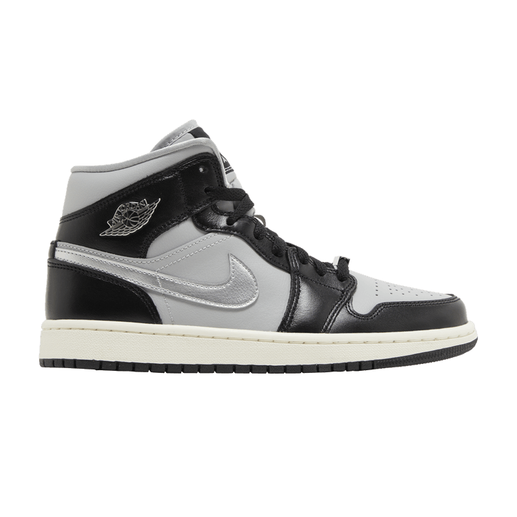 Jordan 1 Mid SE Black Metallic Silver (Women's)