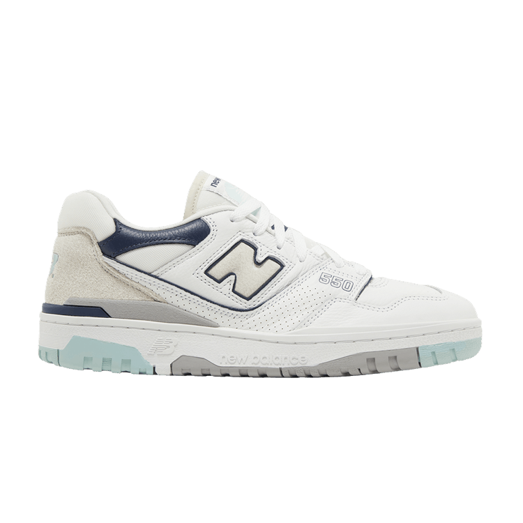 New Balance 550 White Winter Fog Navy