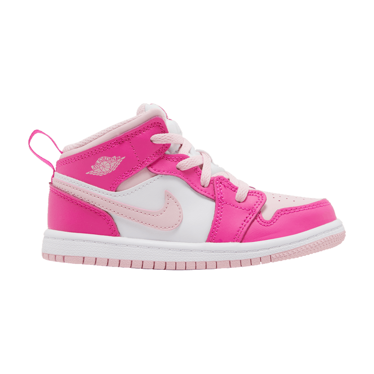 Jordan 1 Mid White Fierce Pink (TD)