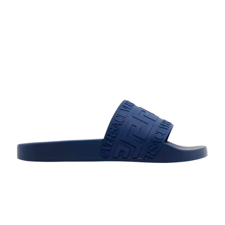 Versace Rubber Pool Slide Navy