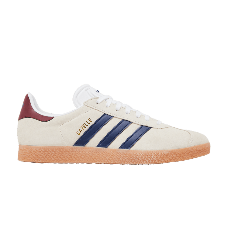 adidas Gazelle Beige Dark Blue Collegiate Burgundy