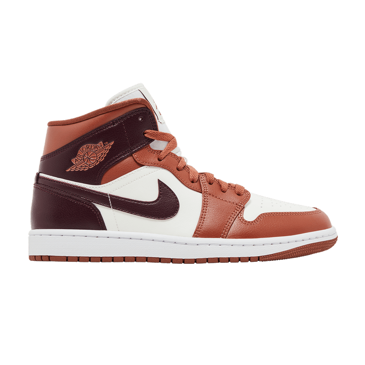 Jordan 1 Mid Dusty Peach Night Maroon (Women's)